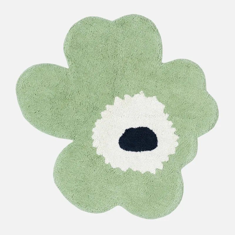 Kúpeľňová predložka Unikko 73x74, zeleno-biela