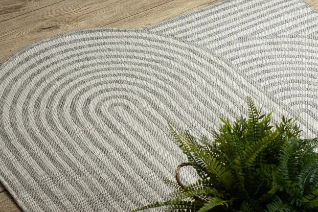 Koberec ORGANIC 2131 geometrický, krémový / sivý / naturálny