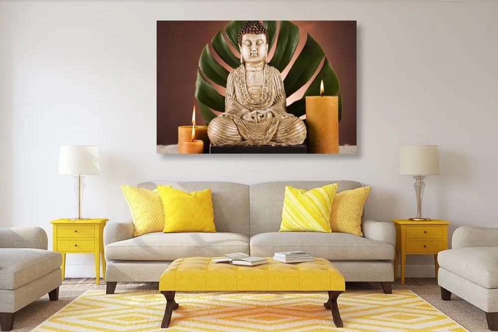 Obraz Budha s relaxačným zátiším - 120x80