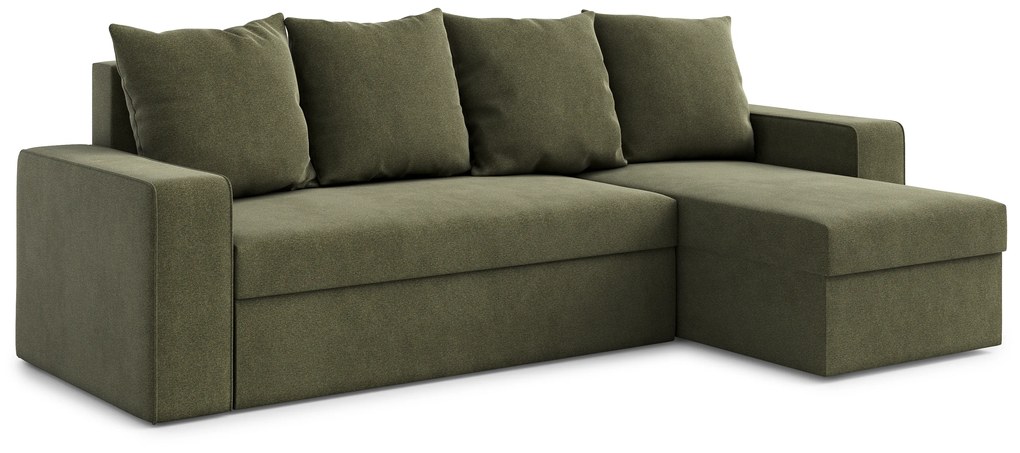 Rohová sedacia súprava Duff (P) (khaki). Akcia -20%. Vlastná spoľahlivá doprava až k Vám domov. 1065500