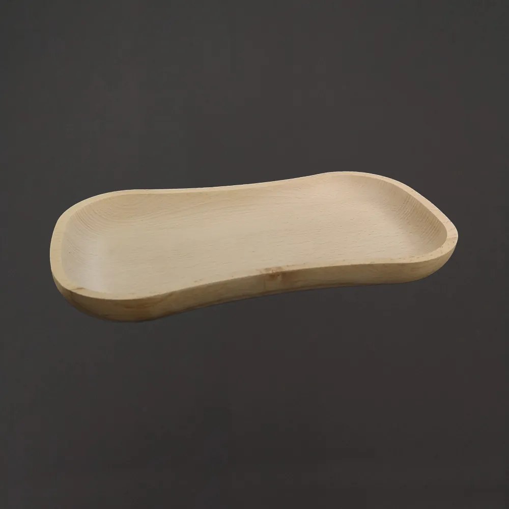 AMADEA Drevený servírovací podnos, masívne drevo, 30 cm