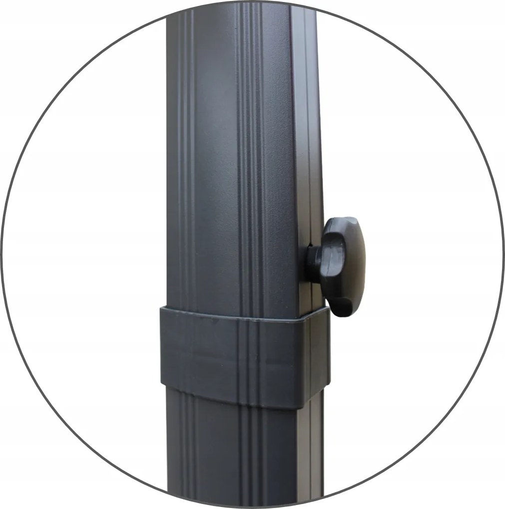 Záhradný slnečník s ochranným obalom ROMA 300 x 300 cm béžový