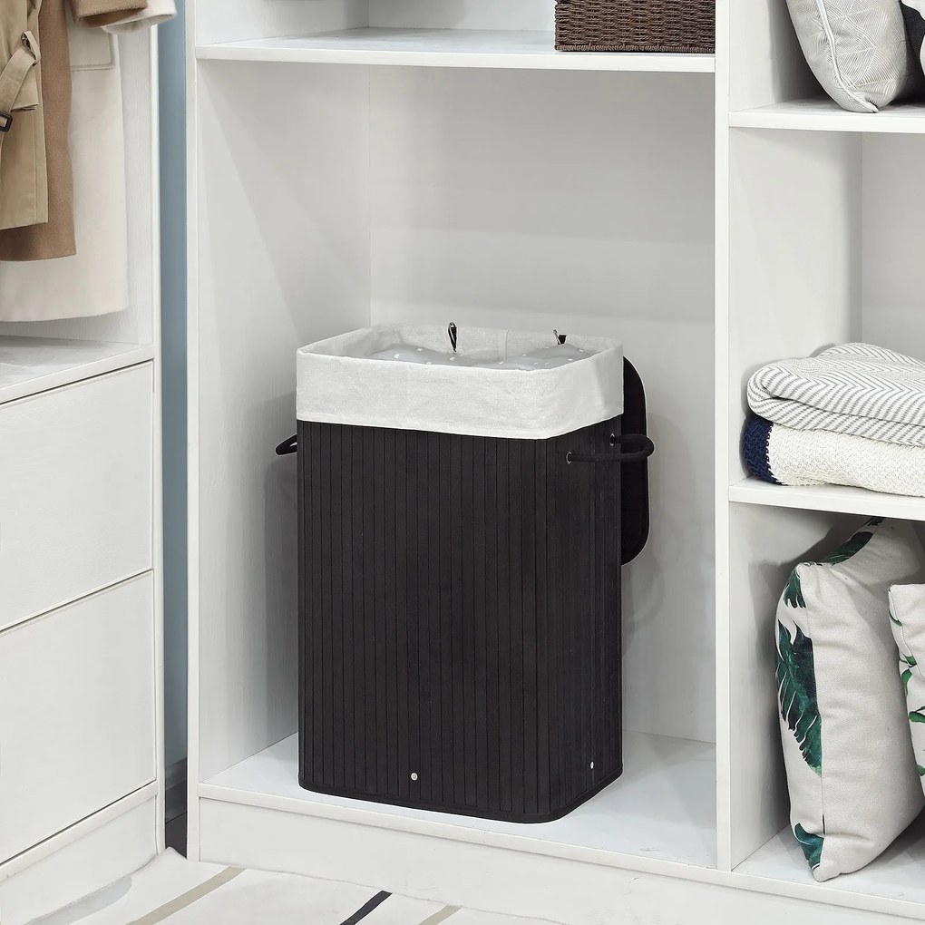 Kôš na bielizeň Donna Black 60x40x30 cm