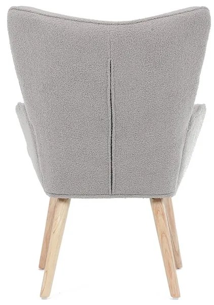 BONTEC Kreslo ušiak, šedá látka, AK-309 GREY2 Farba: Biela