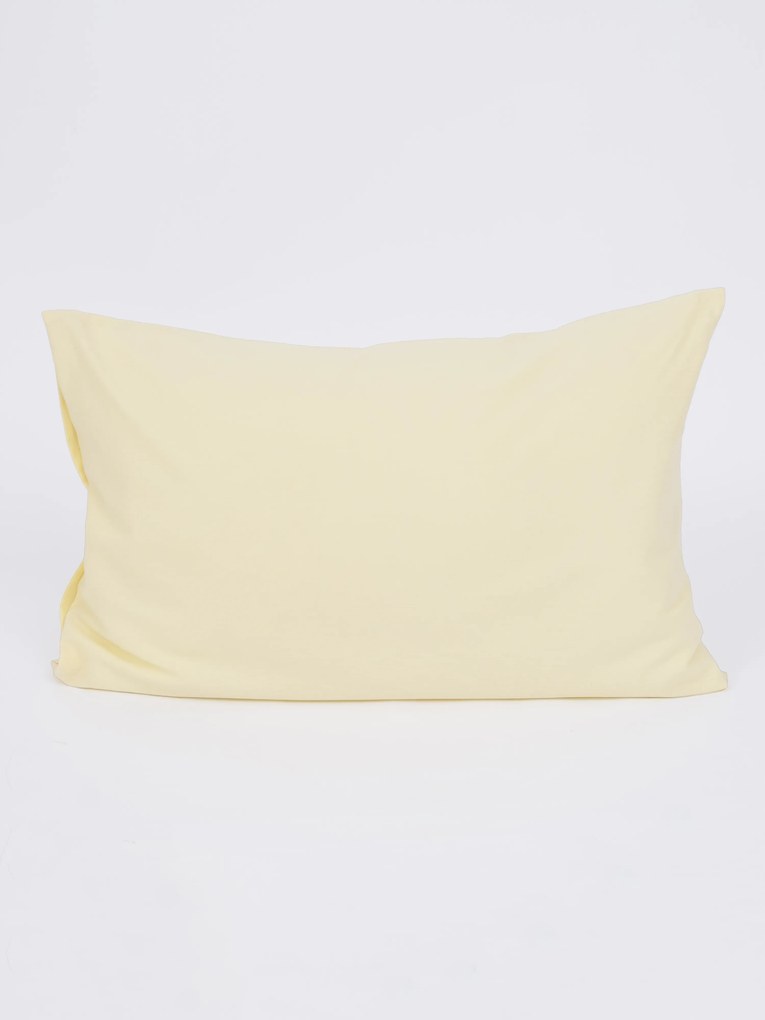 Bavlnená obliečka na vankúš Renforcé 50 × 70 cm - Jasmine pastelovo žltá