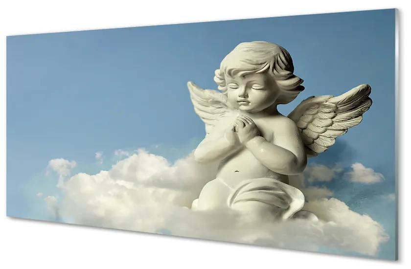 Sklenený obraz Anjel neba mraky 100x50 cm