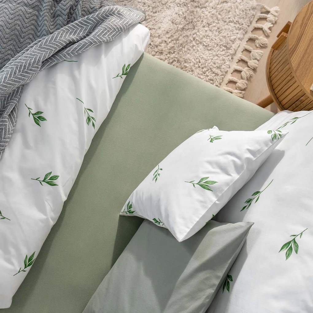 Goldea jersey elastická plachta - šalviovo zelená 90 x 200 cm