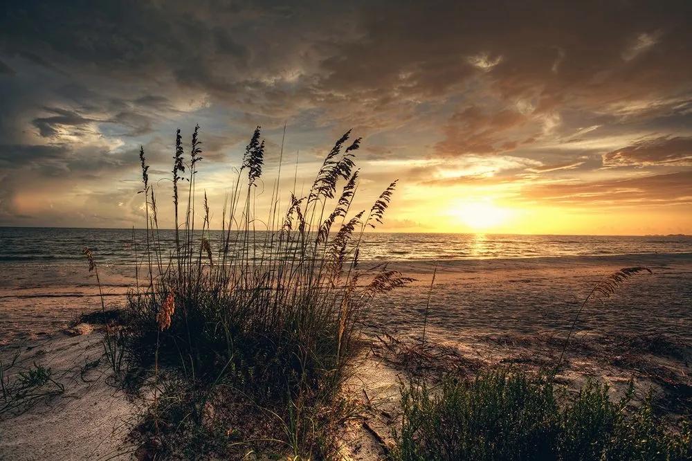 Fototapeta západ slnka na pláži - 150x270