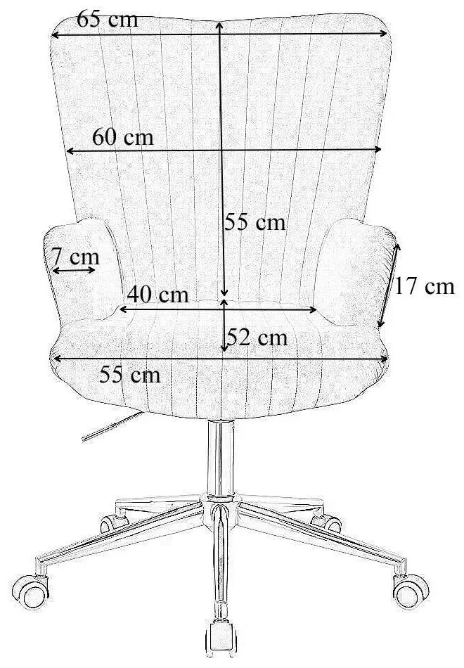 LuxuryForm DESIGN Kreslo AMADEO VELUR na čiernej podstave s kolieskami - zelené