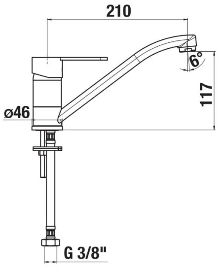 JIKA H3511Z10042301 - Batéria LYRA 21 cm, lesklý chróm