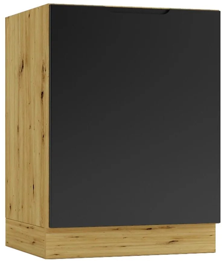 Kuchynská skrinka Cosmo Isabel D60pc P/L Mocca Grey/Dub Artisan