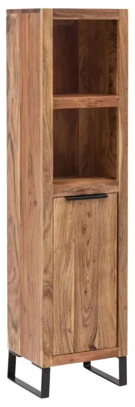 furniture-nabytek.cz - Masivní koupelnová skříňka Sydney z akácie, lakovaná, hnědá – 31×25×125 cm