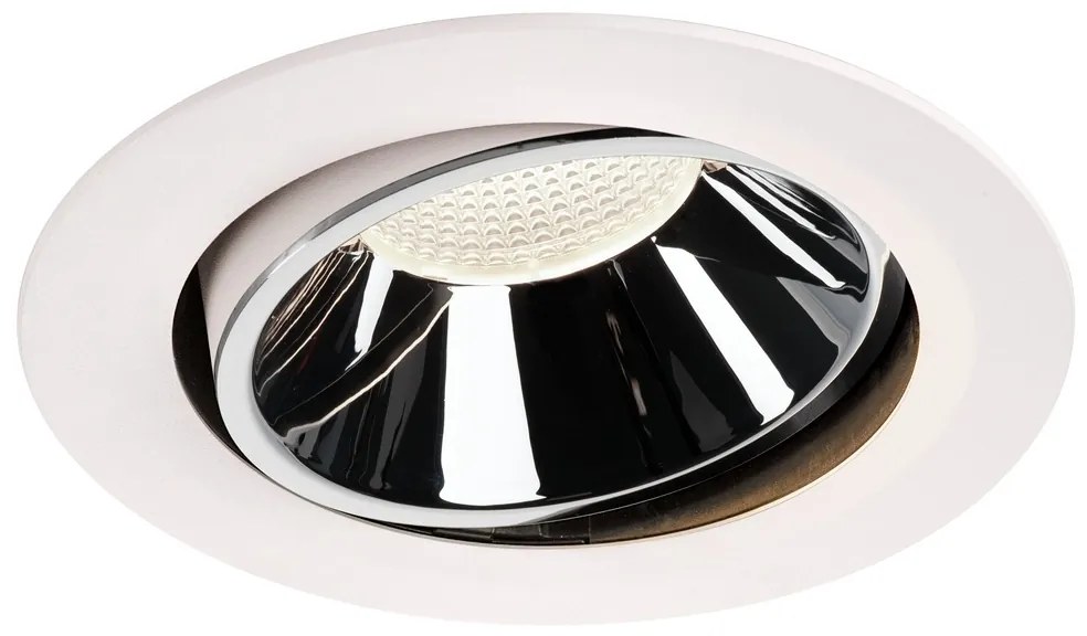 Stropné svietidlo SLV NUMINOS® MOVE DL XL vnitřní LED zápustné stropné svietidlo biela/chrom 4000 K 40° otočné a výkyvné 1003762