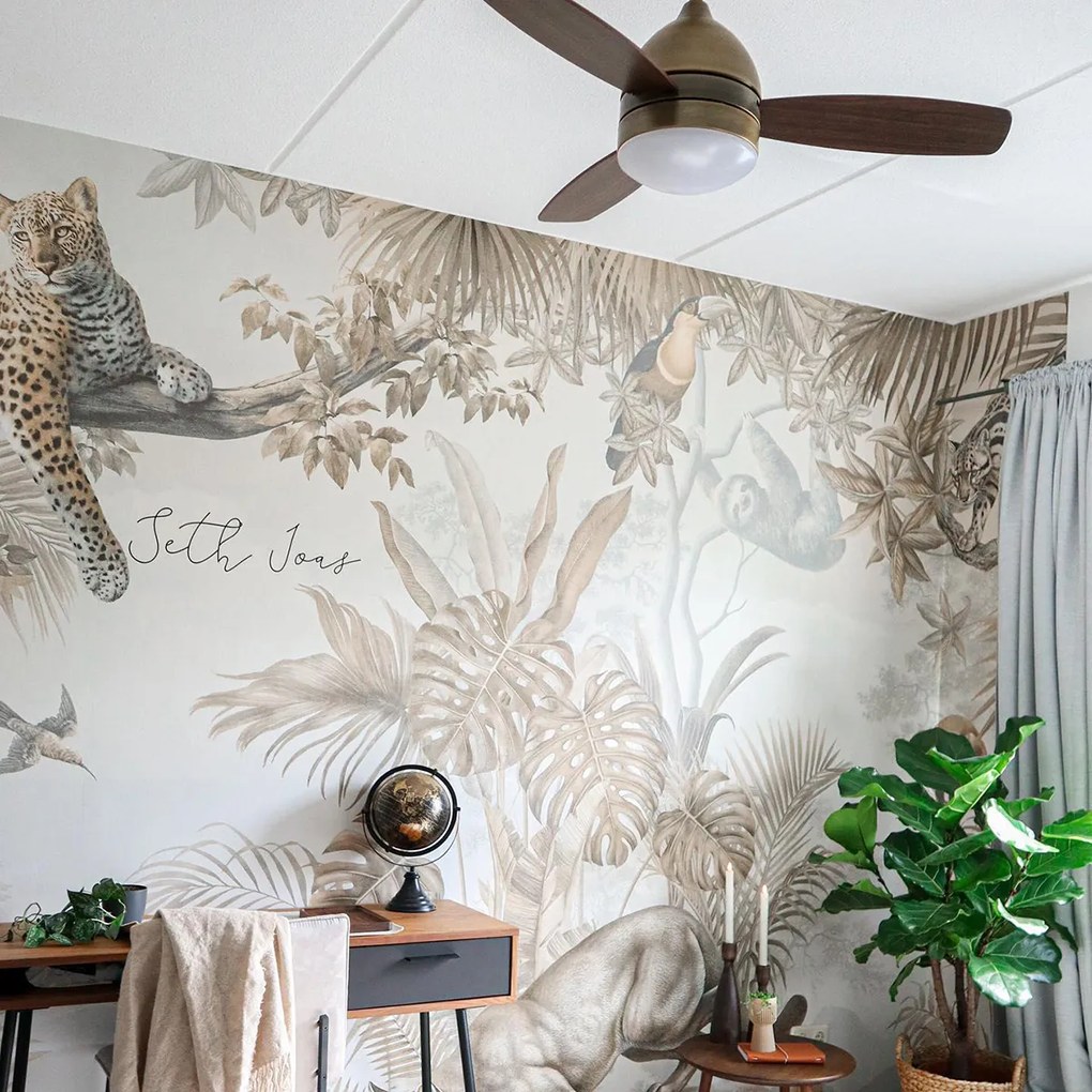 Stropný ventilátor bronzový 96 cm s diaľkovým ovládaním - Rotar