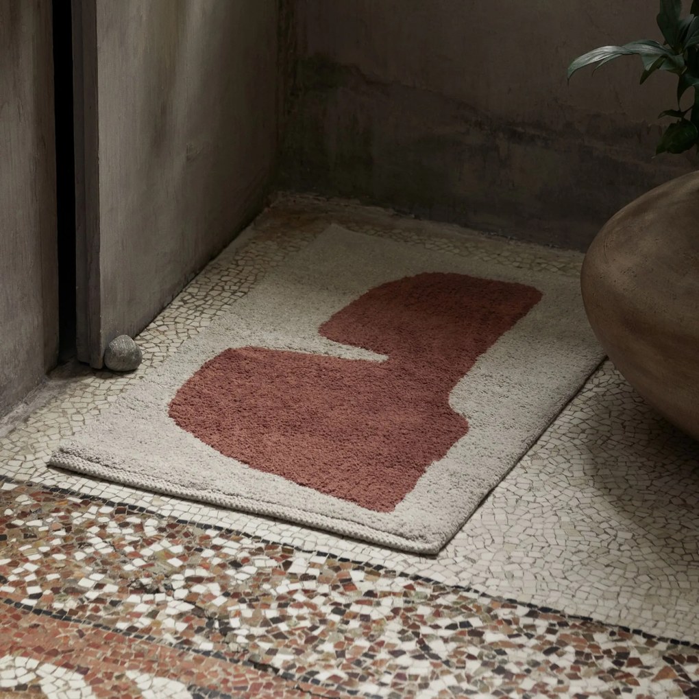 Ferm Living Bavlnená kúpeľňová predložka Parchment 50 × 70 cm