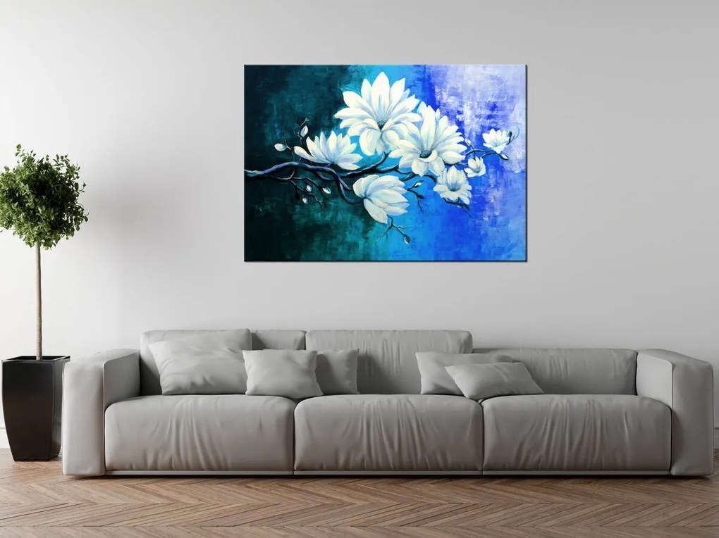 Gario Ručne maľovaný obraz Úžasná magnólia Rozmery: 100 x 70 cm