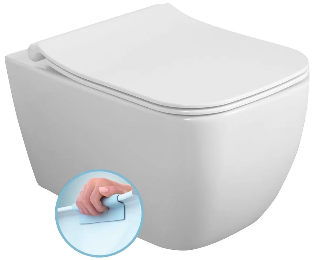 Isvea Isvea, VEA závesná WC misa, Rimless, 34,5x52cm, biela, 10VA02001