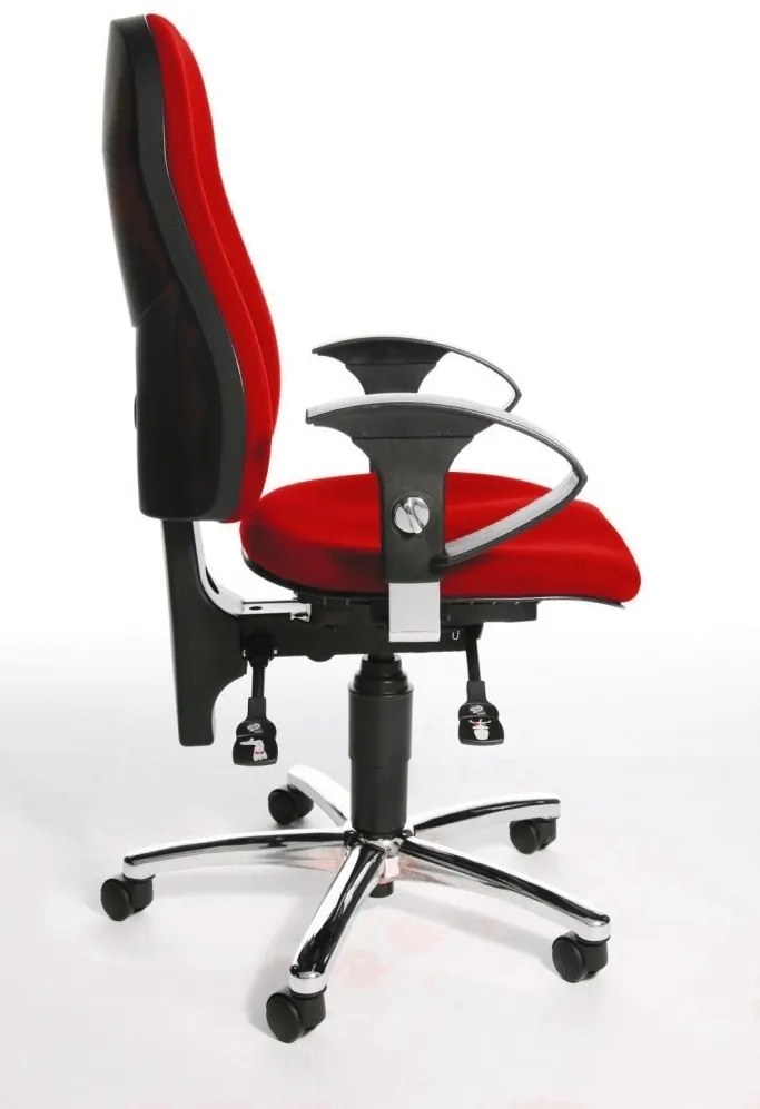 Topstar Topstar - kancelárska stolička Sitness 10 - bordó, plast + textil + kov