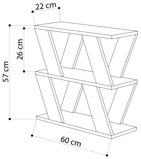 Odkladací stolík LAZENA 57x60 cm biela