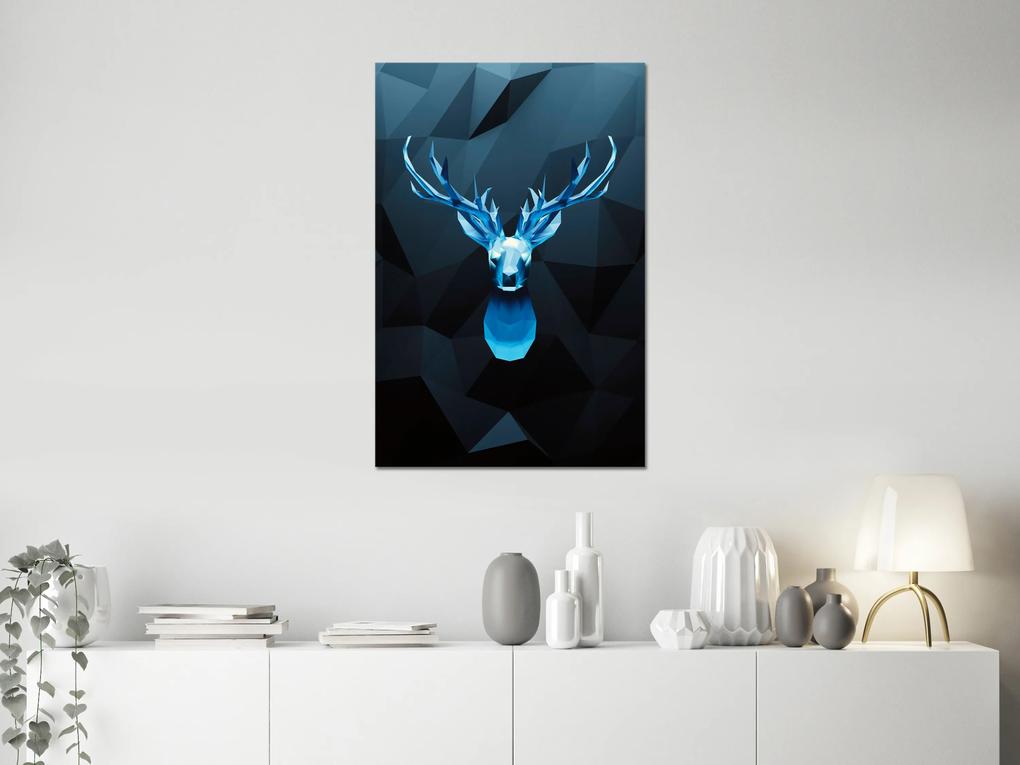 Artgeist Obraz - Ice Deer (1 Part) Vertical Veľkosť: 40x60, Verzia: Na talianskom plátne