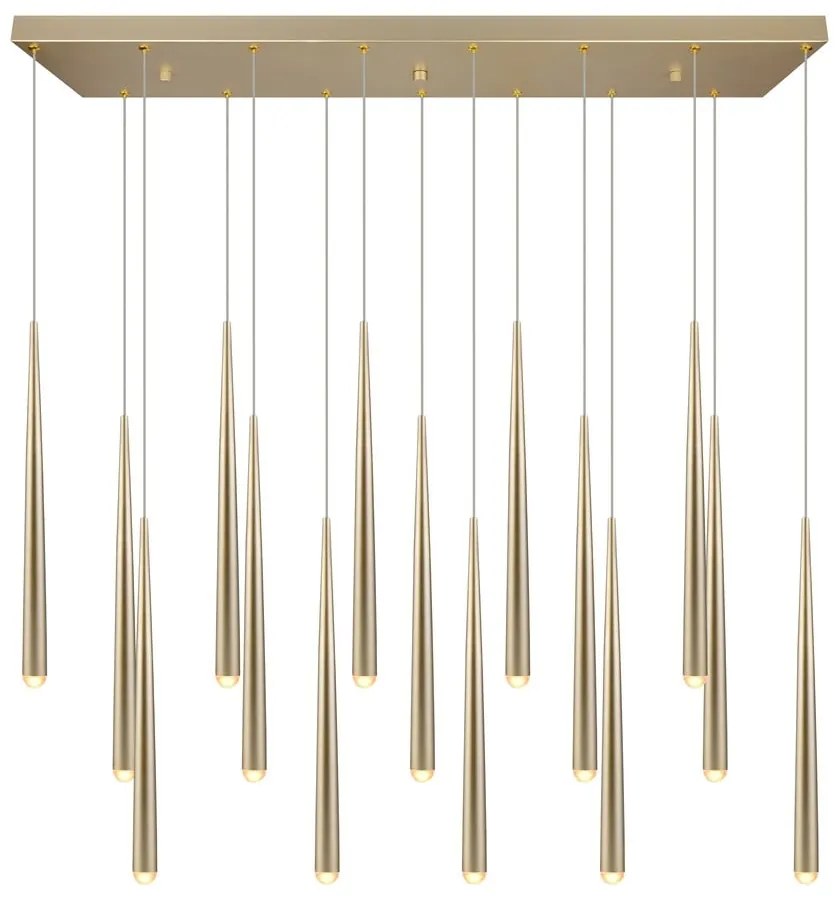 LED závesné svietidlo v zlatej farbe Cala – Trio Select