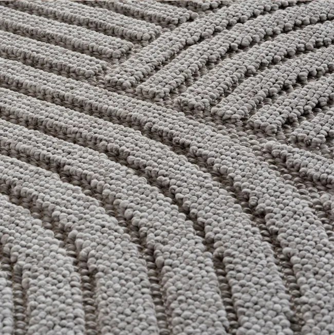 Koberec Helix geometrický, sivý kruh