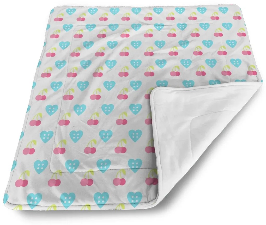 Sablio Deka pre bábätko Čerešne a srdce - 80x100 cm