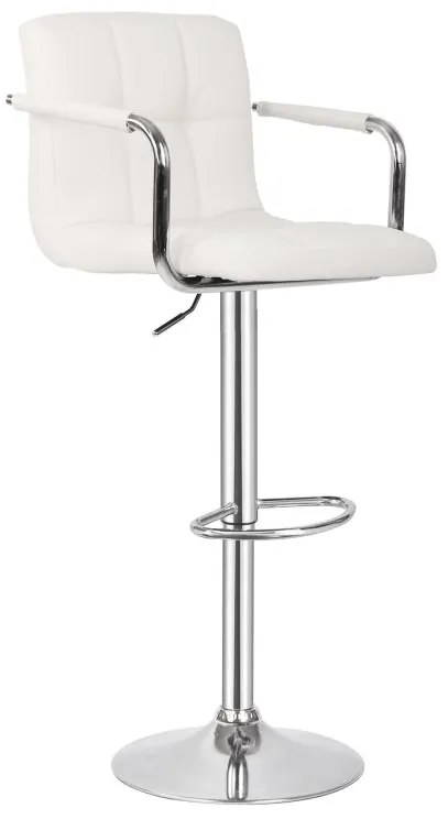 MIADOMODO Barová stolička 2 ks, s lakťovými opierkami, biela