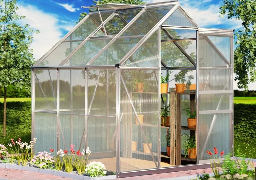 Záhradný skleník - 190 x 195 x 195 - plocha 3,7 m² - objem 5,85 m³