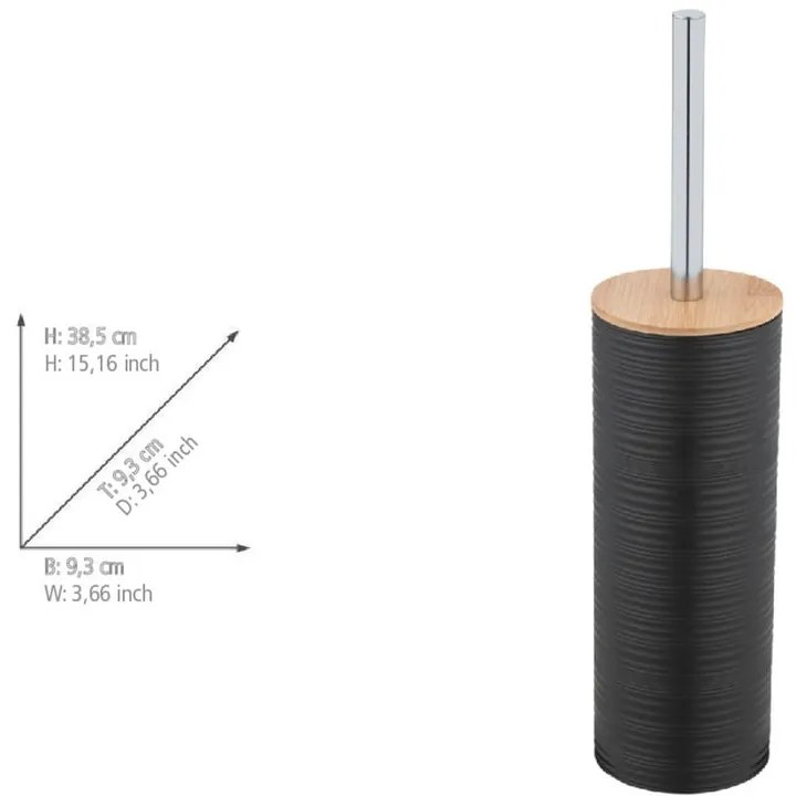 Čierna plastová WC kefa Lyon – Allstar