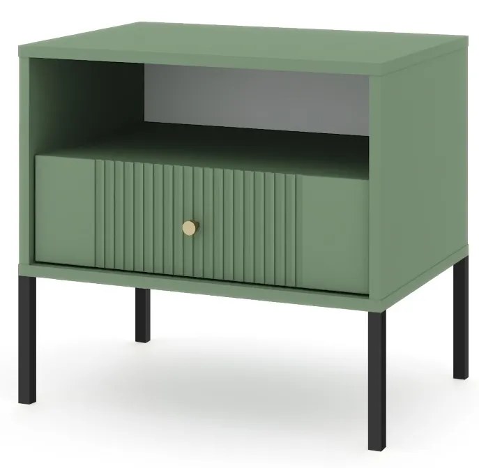 Nočný stolík Iseo I 54 cm zelený