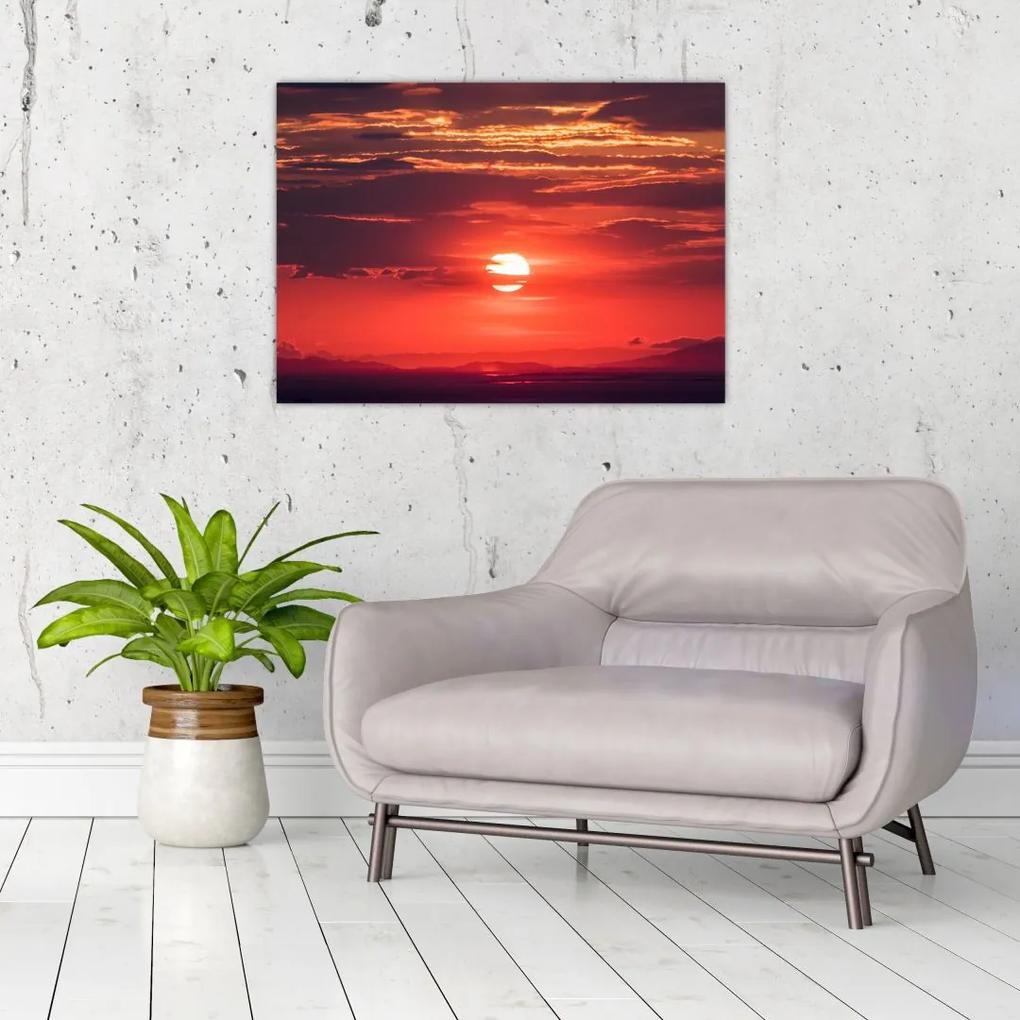 Sklenený obraz farebného slnka (70x50 cm)