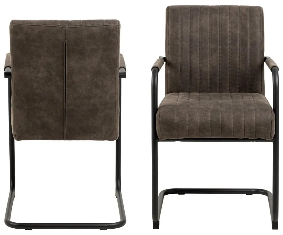 Tmavosivé jedálenské stoličky v súprave 2 ks Adele – Actona