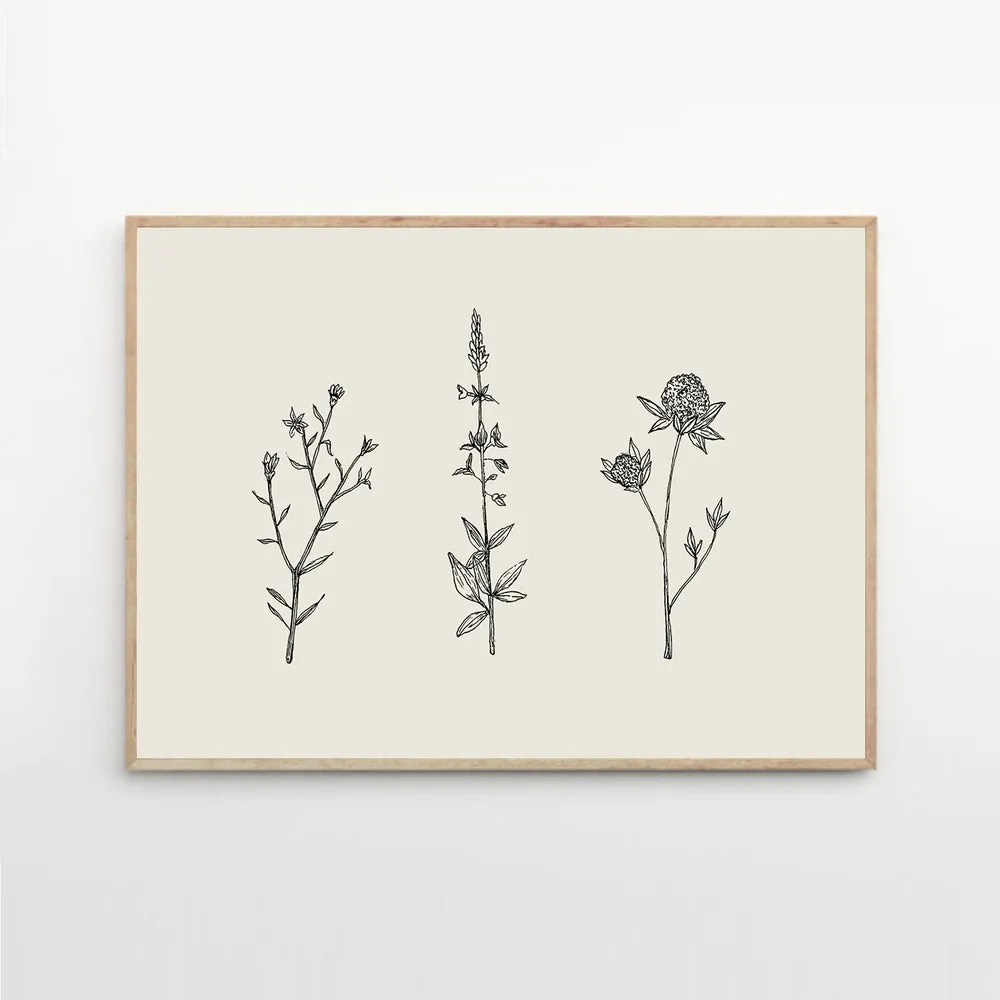 Moikka Plagát Three Friendly Bushels by Chloe Purpero Johnson A4 (21x27cm)