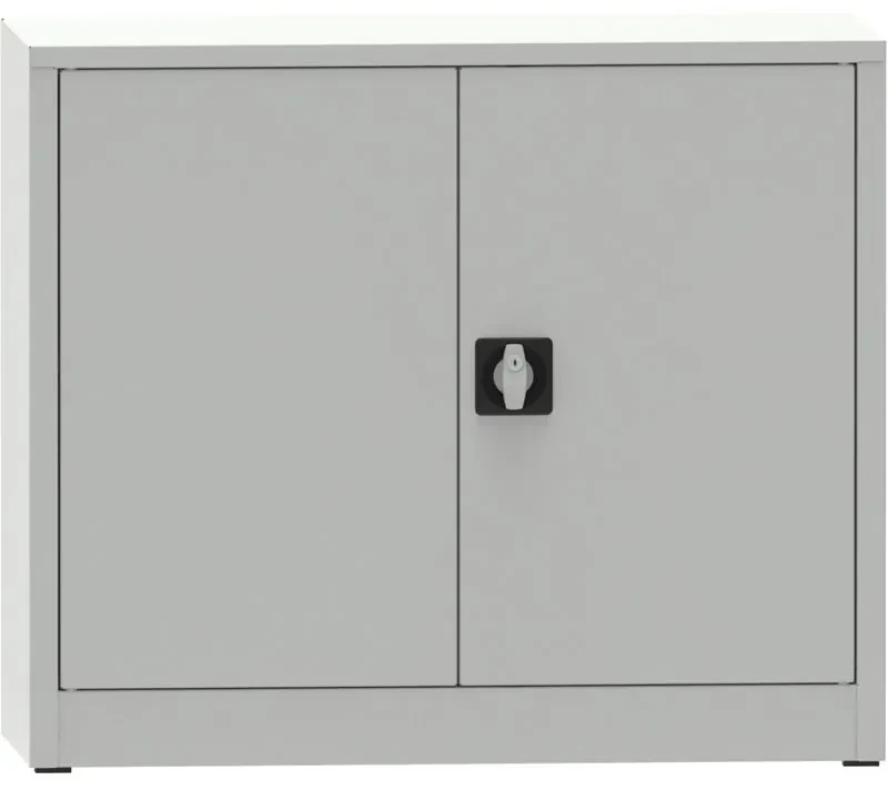 Dielenská policová skriňa na náradie KOVONA JUMBO, 1 polica, zváraná, 800 x 950 x 500 mm, sivá / modrá