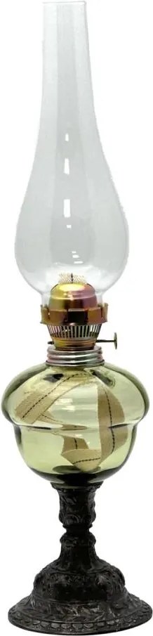 Petrolejová lampa BARBORA 54 cm lesná zelená