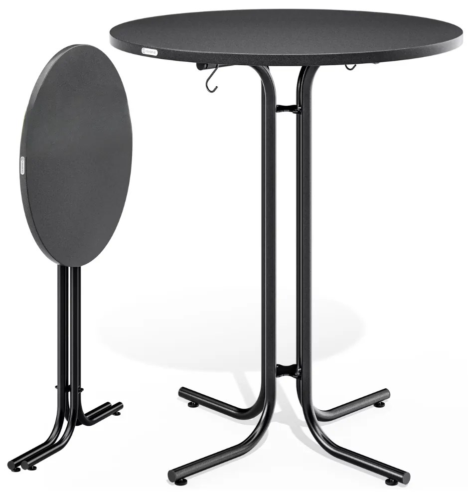 Barový stôl RAUL sklápateľný 110x80cm, šedá Casaria