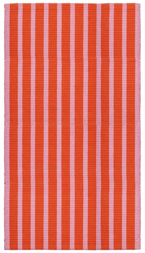 IKEA VAGSKYLT Tkaný koberec ružový oranžový 80x150 cm
