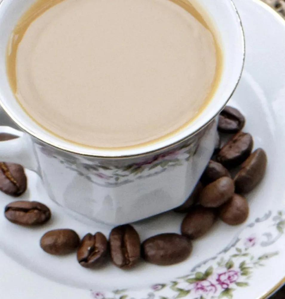 Ozdobný paraván, Rozptýlená kávová zrna - 110x170 cm, trojdielny, obojstranný paraván 360°