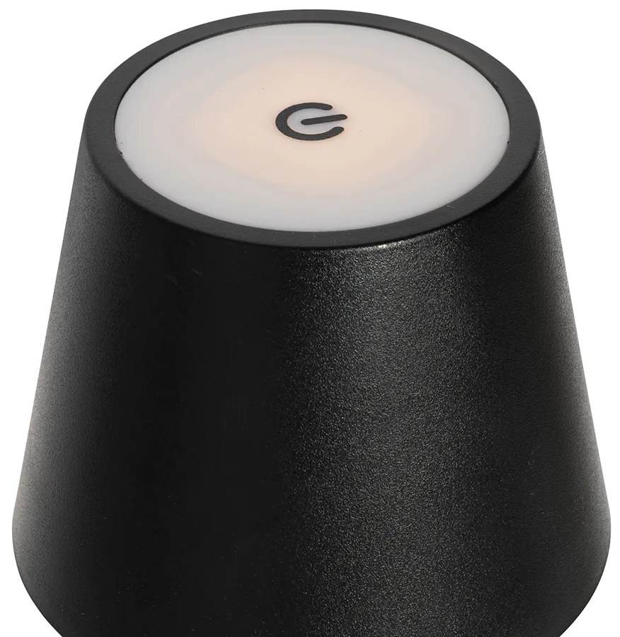 Stolná lampa čierna vrátane stmievateľnej a nabíjateľnej LED IP54 - Murdock
