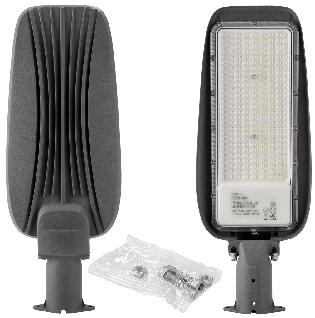 ECOLIGHT LED pouličná lampa 150W IP65 neutrálna biela