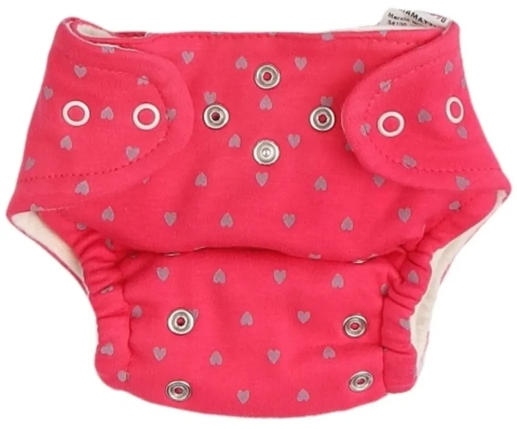 Mamatti Látková plienka EKO sada - nohavičky + 2 x plienka, veľ.  5 - 14 kg, Hearts 5 - 14 kg