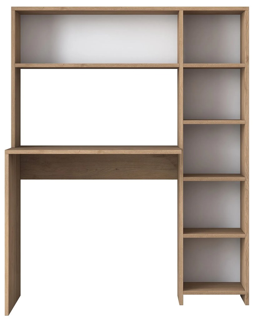 Písací stôl s regálom Hapos 113 cm dub prírodný