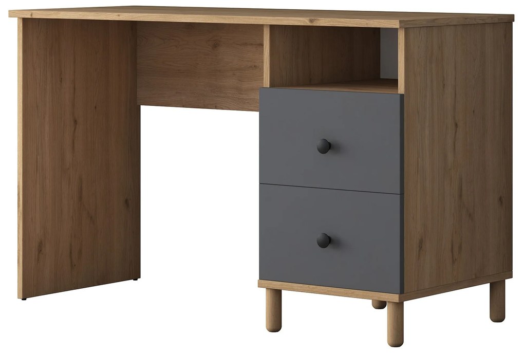 Moderná súprava Darah s písacím stolom, knižnicou a policou orech/antracit