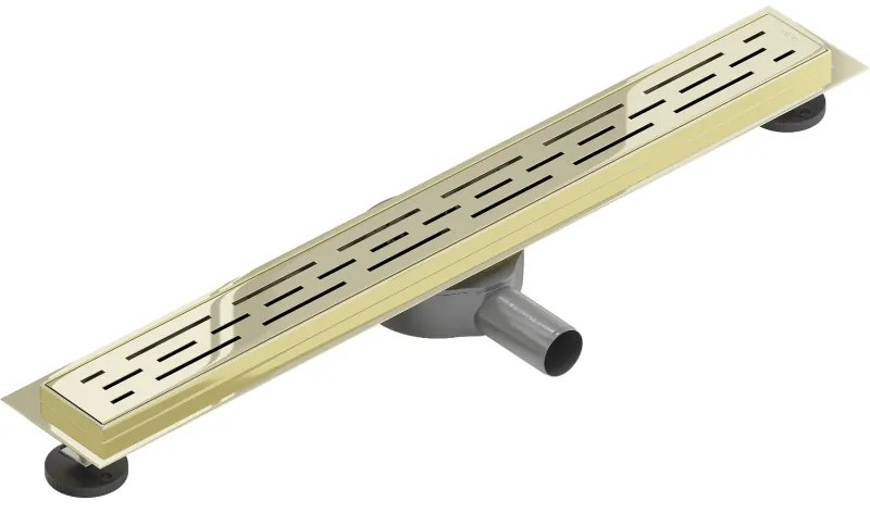 Mexen Flat 360°, nerezový sprchový žľab vzor M01 70 cm, zlatá lesklá, 1520070-40