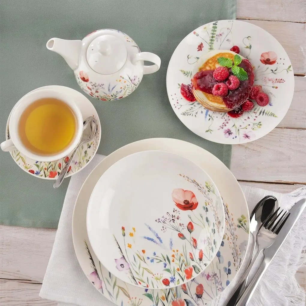 Orion Sada porcelánových hlbokých tanierov Mak20,5 cm, 6 ks