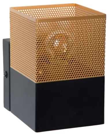 Lucide 21223/01/02 - Nástenné svietidlo RENATE 1xE27/40W/230V zlatá/čierna