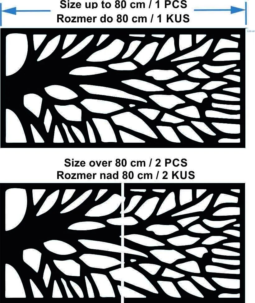 Drevený obraz - silueta konare stromu - GUTE: Preglejka - Čierna farba 40 x 20 cm 3898-43713 PR0290 HEU+