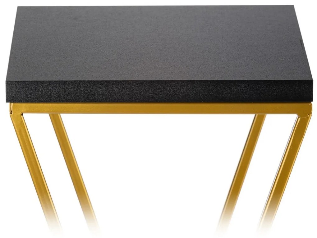 Květinový stojan LOFT II 100 cm zlatý/černý