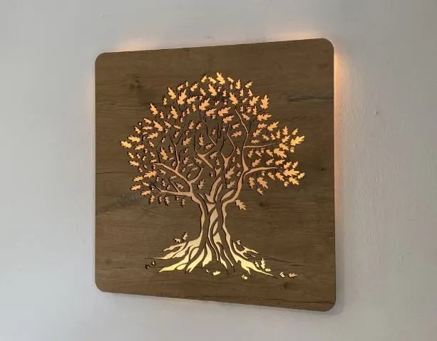 Podsvietený obraz strom Dub